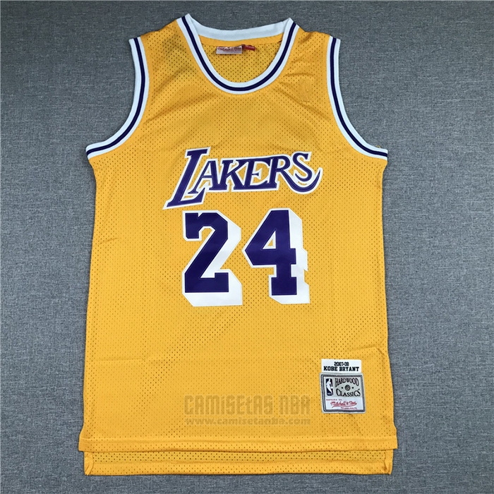 Camiseta Los Angeles Lakers Kobe Bryant #24 Mitchell & Ness 2007-08 Amarillo
